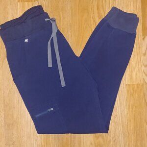 Figs zamora jogger scrub pants, size small, navy blue